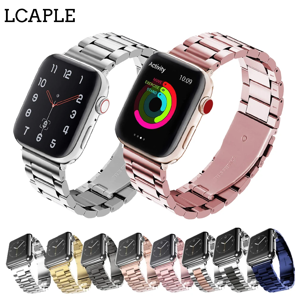 Ремешок для apple watch 44 мм 40 мм apple watch 5 4 3 2 1 Iwatch 42 мм 38 мм браслет из нержавеющей стали ремешок для часов