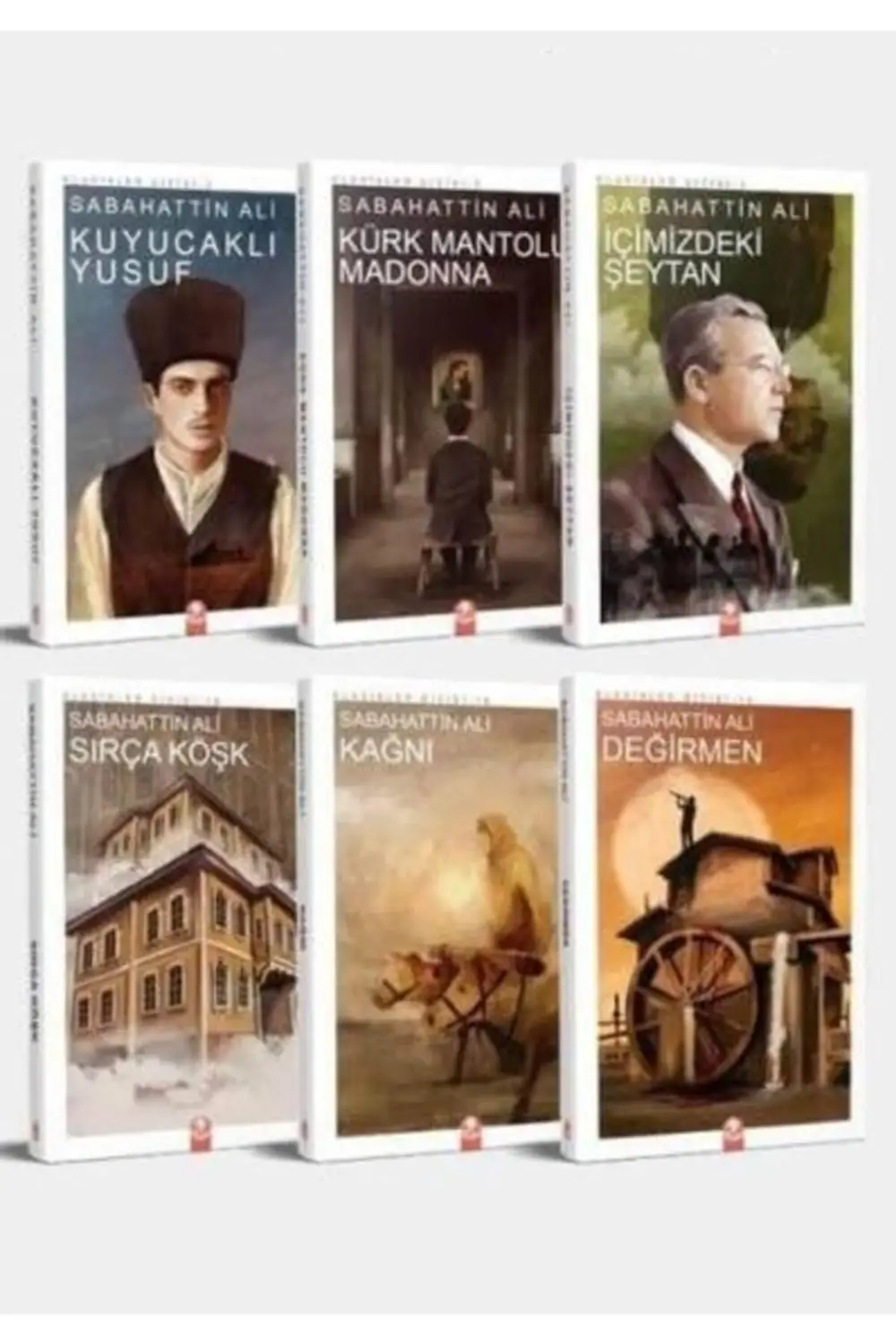 

Sabahattin Ali 6 Turkish Books Set Icimizdeki Seytan Kurk Mantolu Madonna Kuyucakl Yusuf Srca Kosk Kagni Degirmen