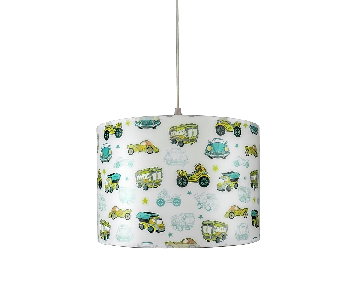 

Senay Lightning, Children Room Roller Fabric Chandelier-Cars