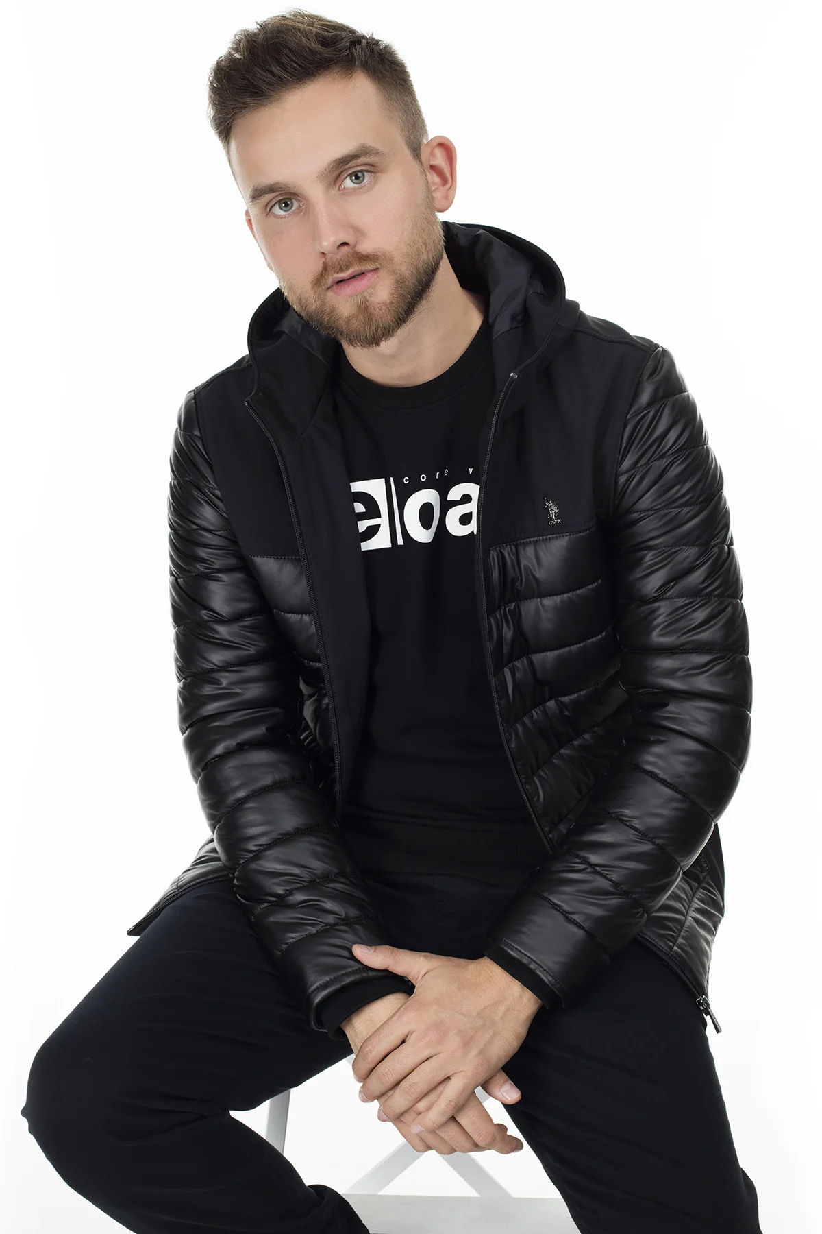 U.S. Polo куртка из искусственной кожи мужская кожаная G081SZ035P01 P8005|Куртки