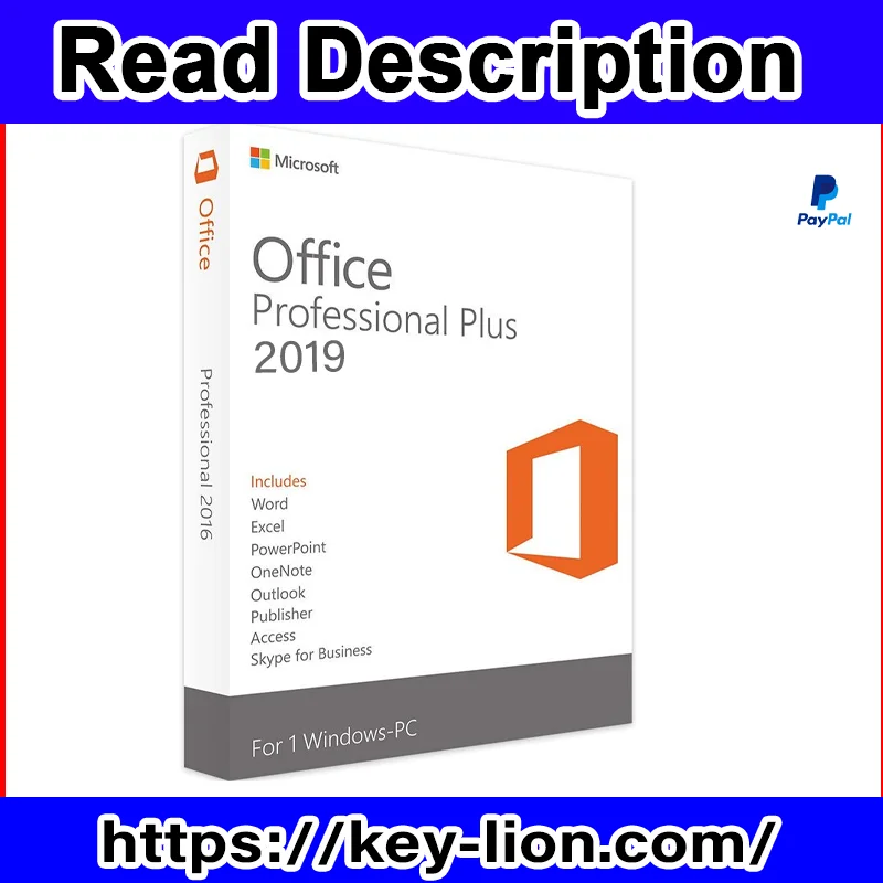 

Office 2019 Professional Plus Key 32/64 Bit All Pro Languages