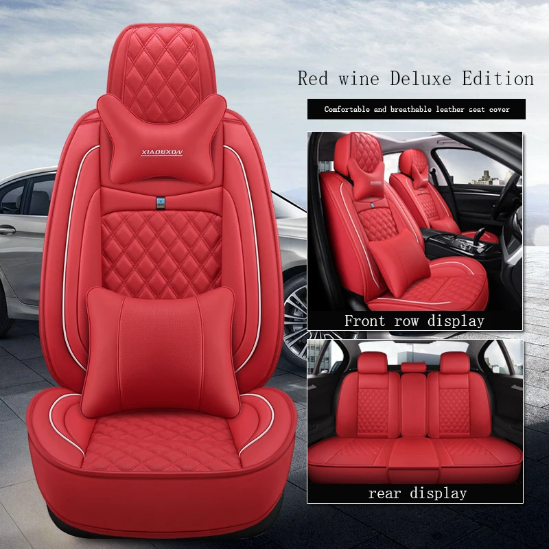 

WLMWL Leather Car Seat Cover for Mitsubishi All Models asx outlander lancer 10 pajero sport car accessories Car-Styling