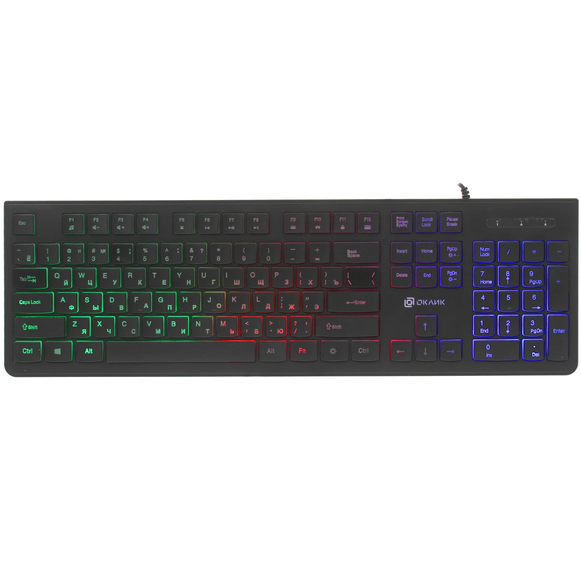 Клавиатура Oklick 440ML черный USB slim LED | Компьютеры и офис