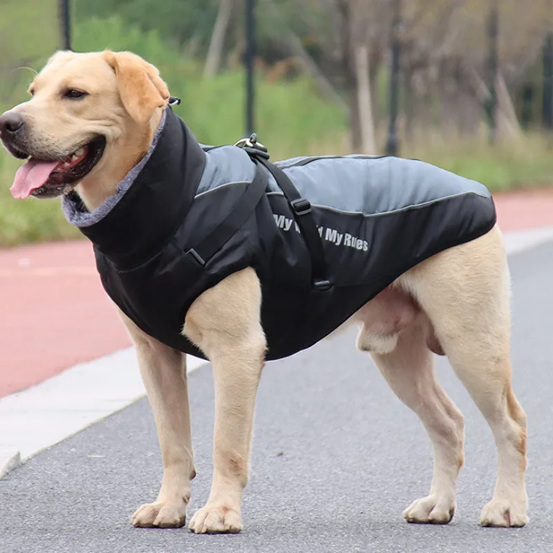 

Big Dog Clothes Pets Thicken Warm Reflective Dogs Jackets Coats Waterproof Outfit for Medium Large Dogs Hoodies Vest Clothing