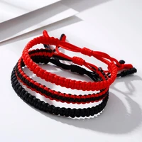 new red thick rope knot bracelet for women men friends handmade weave adjustable lucky bracelet couple friendship jewelry gifts