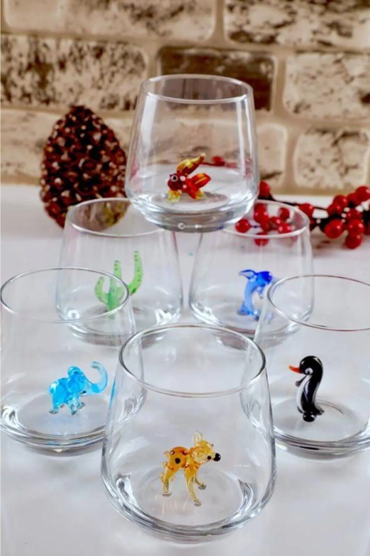 

Чашки для воды с 3d-фигурками животных ручной работы, чашки для воды, 6 шт., чашки для дома, кухни, обеда, повседневные чашки для напитков