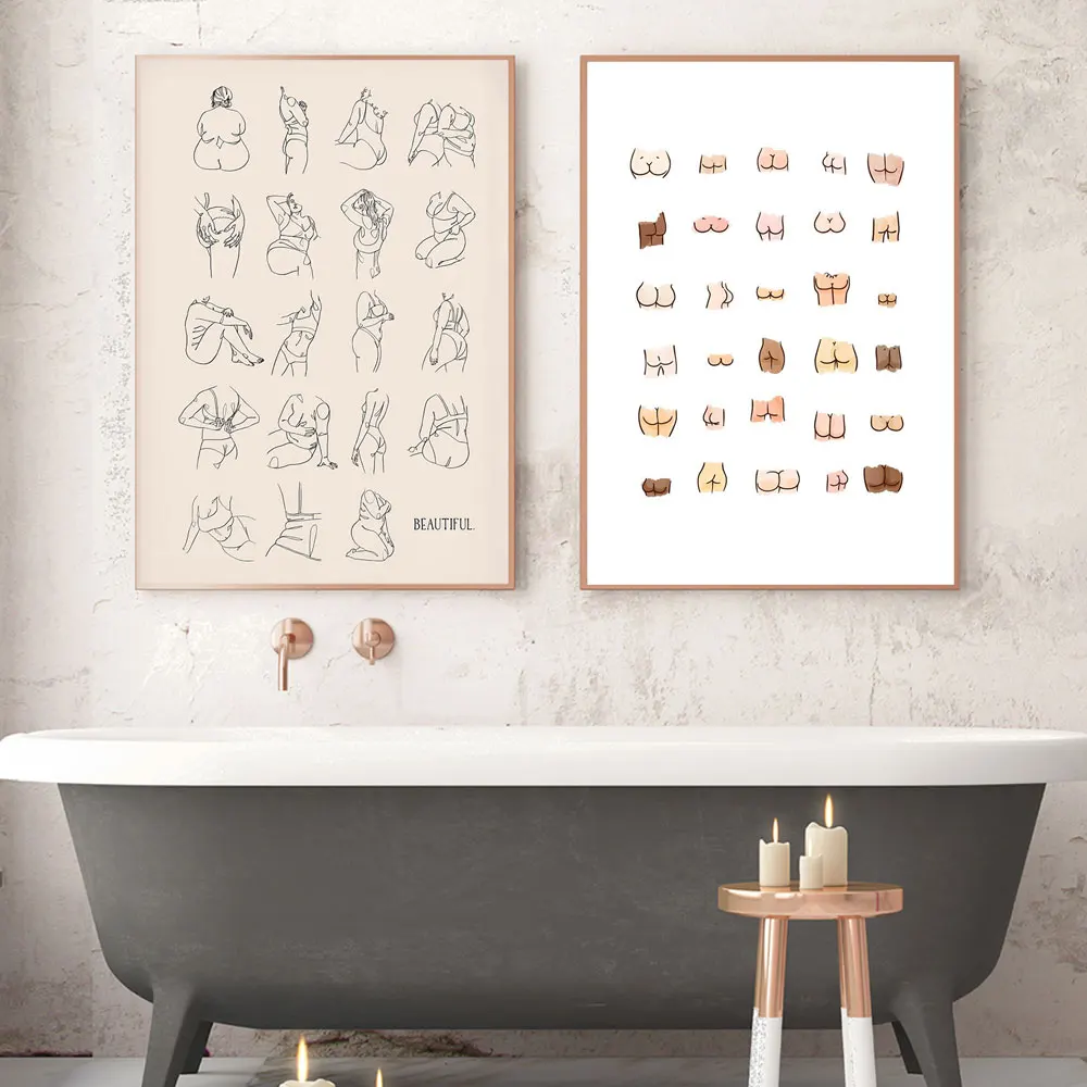 

Sexy Women Beautiful Bodies Line Art Prints Feminist Empowerment Poster Body Abstract Canvas Painting Girls Room Wall Decor