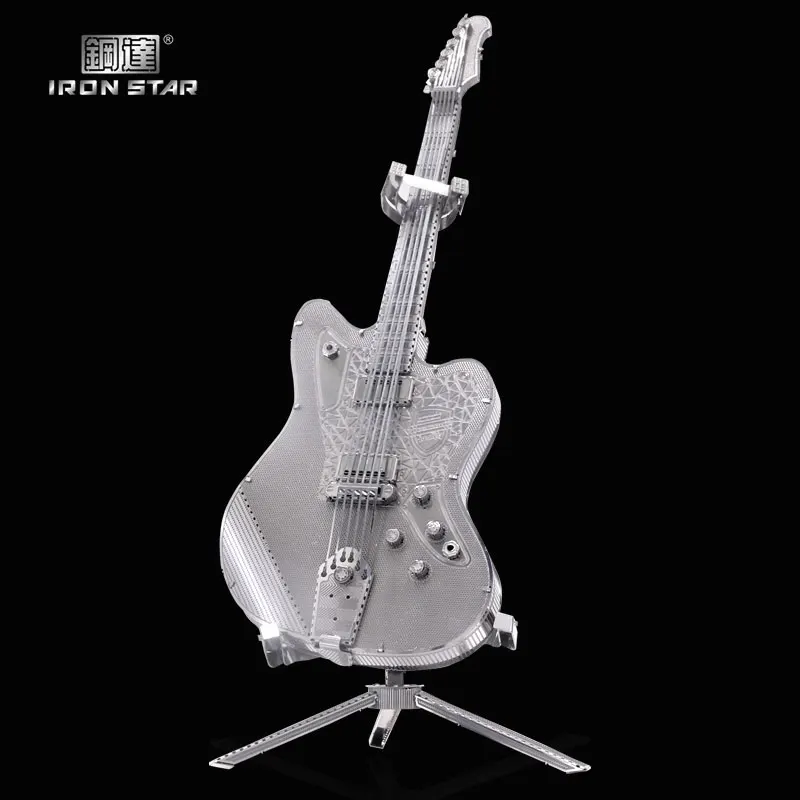 

Ali-First 3D Puzzle Musical Instrument Model Lead Guitar Toys 3D Metal Laser Cut Model Puzzle Toys for Adult Stress Reliever
