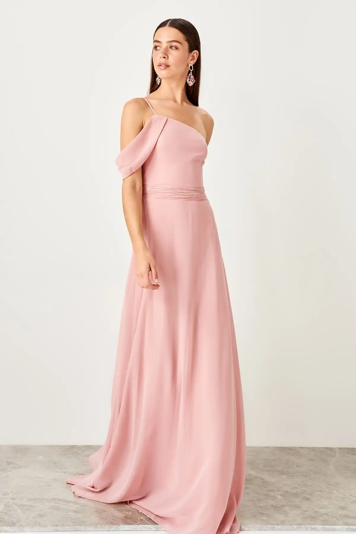 Trendyol Nervur детальное вечернее платье TPRSS19BB0294|Вечерние платья| |