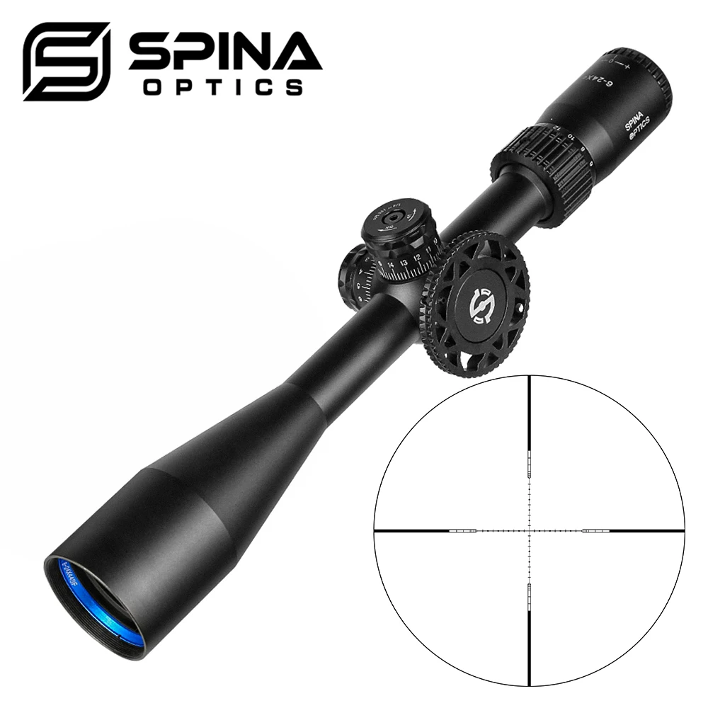 

SPINA OPTICS 6-24X44 SF Rifle Scope SFP MIL Side Focusing Long Range Hunting Shooting Riflescope Optical Sight