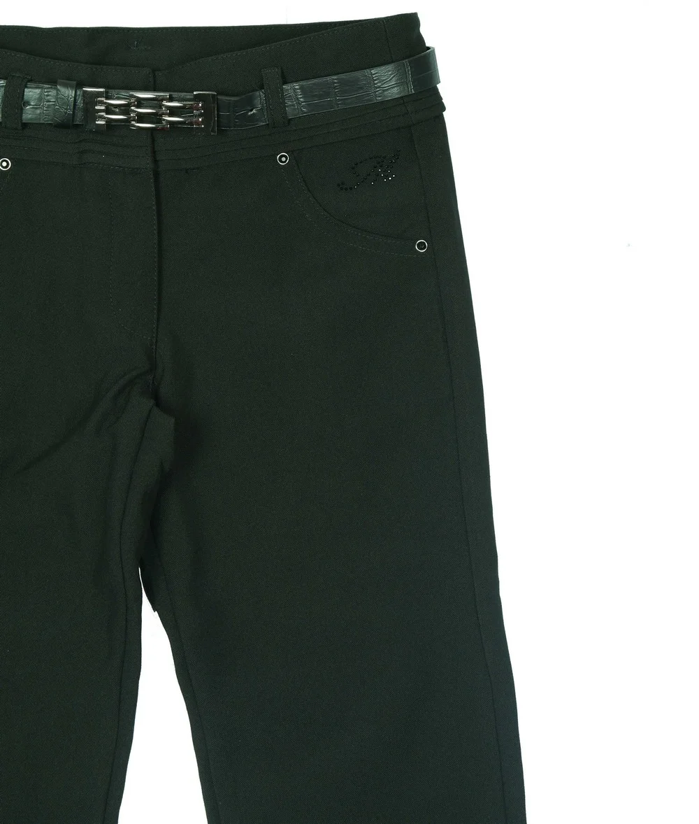 Брюки с поясом для девочки школьные брюки 2019 детская одежда | Детская и обувь