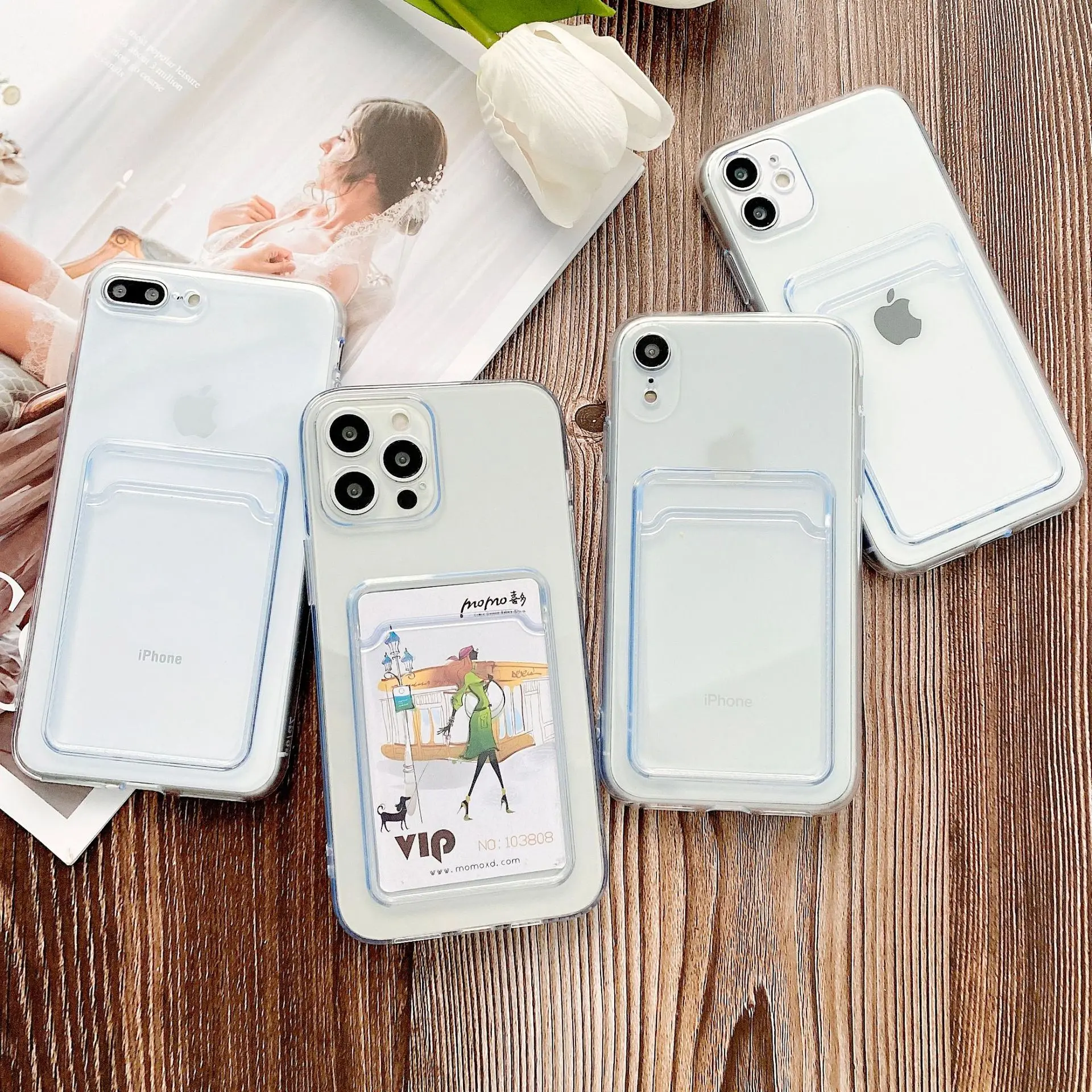 

Phone Case For iPhone 11 12 13 Mini case For iphone 11 Pro X XS Max XR 7 8 Plus SE Case Cover Soft Silicone Wallet Card Holder