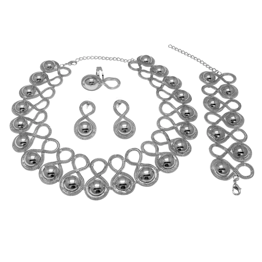 Женский комплект украшений ручной работы роскошное большое ожерелье золотого