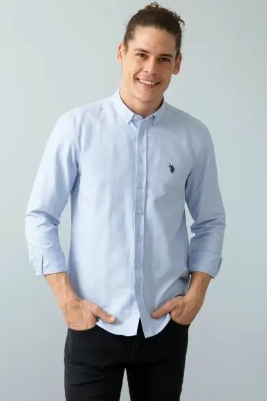 U.S. POLO ASSN. Men's Woven Gomlek - Цвет: Light Blue