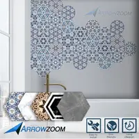 Arrowzoom Hexagon Pattern Home Wall and Floor Decoration Self-Adhesive PVC Vinyl Tiles AZ1193