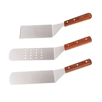 3pcs stainless steel frying spatula set steak barbecue hamburger meat pie pizza spatula kitchen cooking tools universal spatula