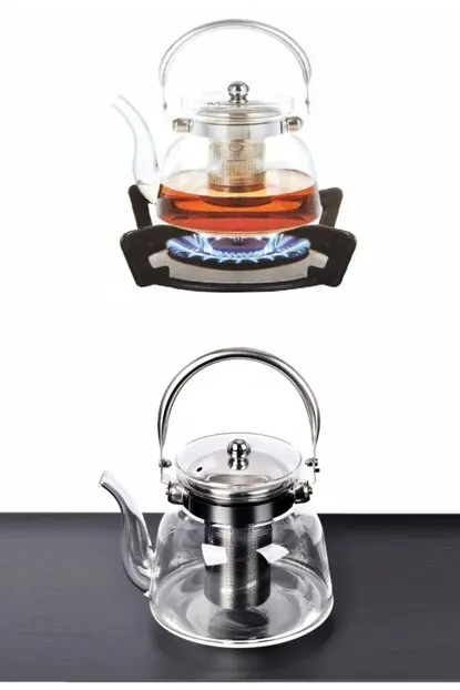 

Fire Resistant Glass Teapot Teapot Pyrex 5 Different Sizes with Fireproof strainer kettle and glass teapot with strainer