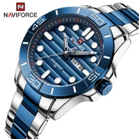 naviforce fashion brand mens luxury stainless steel quartz wrist watches for male casual luminous water resistant sport watch