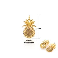 enamel pineapple charm earring pendant necklace making cute fruit charm handmade diy jewelry accessories fruit charm