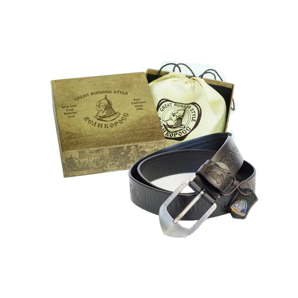 Ремень Великоросс Кронштадтский воловья кожа|Мужские ремни| |