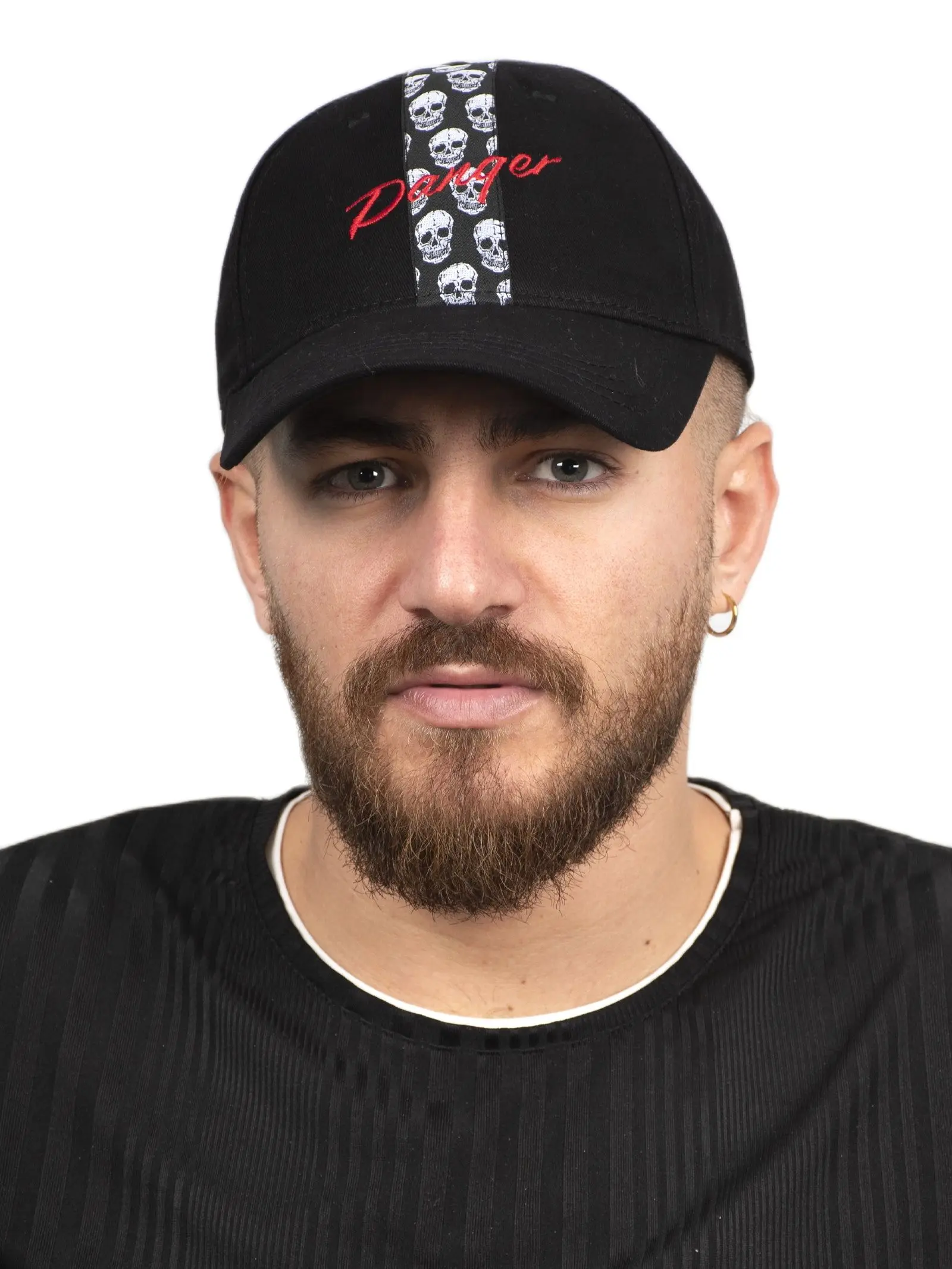 

DeepSEA Unisex Black Skulls Lane Writing Embroidered Hat Pattern Hat Sports Casual Adjustable Size 2008840