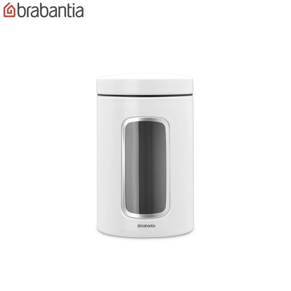 Контейнер для сыпучих продуктов Brabantia с окном 1 4л белый 306082|Бутылки и банки