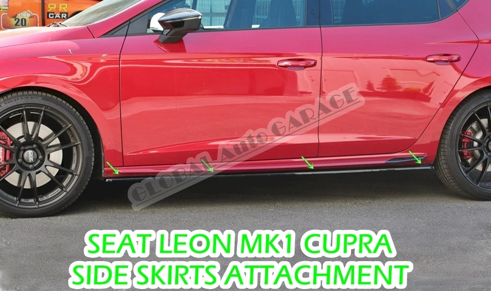 

For Seat Leon Cupra Mk1 1999-2006 Side Skirts Attachment Diffüser Sill Trim Car Styling Universal Spoiler Mud Flaps Spilitter