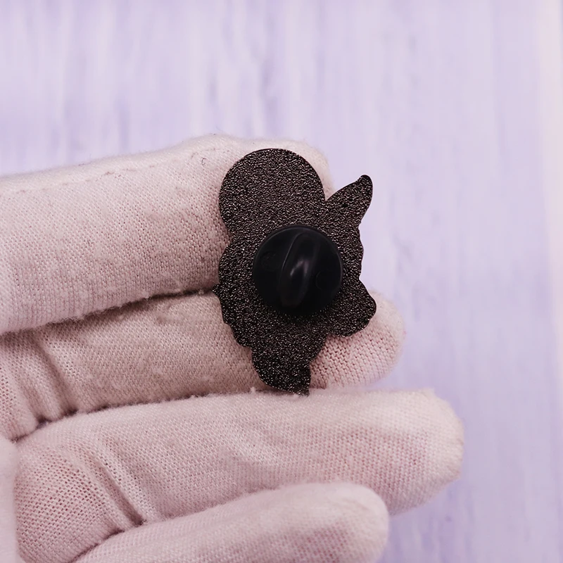 Осенняя эмалированная заколка в виде волка значок форме Луны модные ювелирные