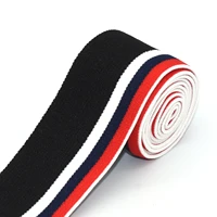 black blue white heavy elastic ribbon polyester stripe webbing cotton purse strap elastic band dog collar sewing accessories