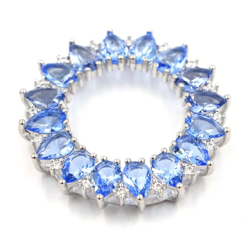 31x31 мм необычная круглая искусственная фиолетовая Танзанит розовый турмалин