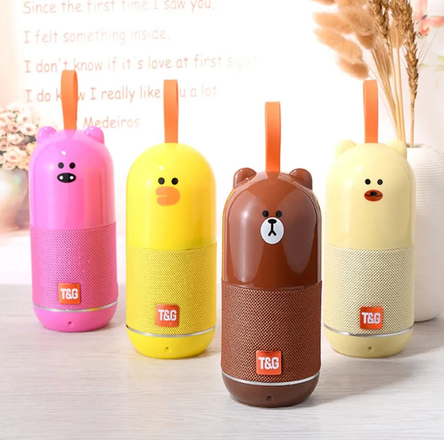 Baby Animal column tg-502 wireless cartoon cute Bluetooth soundbar animals Speaker toy bear pig Chik dog | Электроника