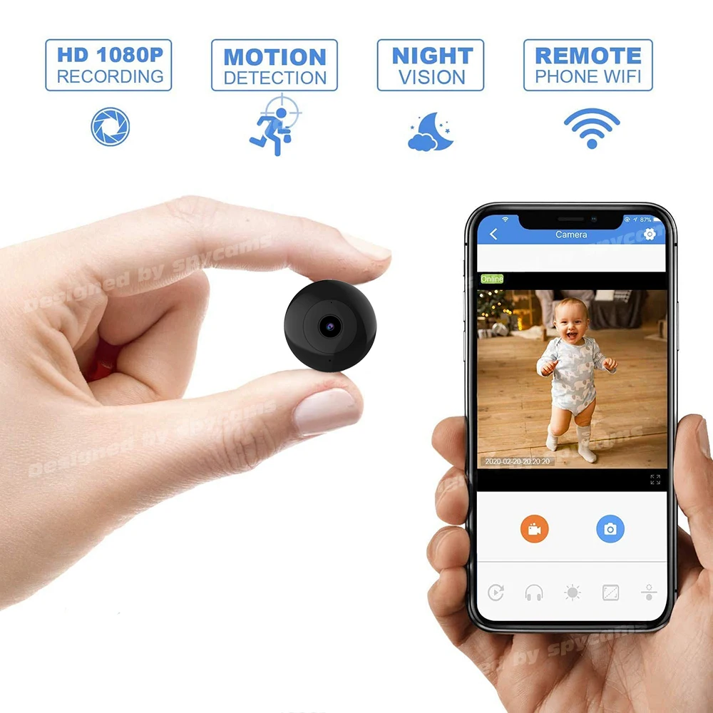 WI FI мини камера HD 1080P Инфракрасный Ночное видение для подводной съемки на глубине