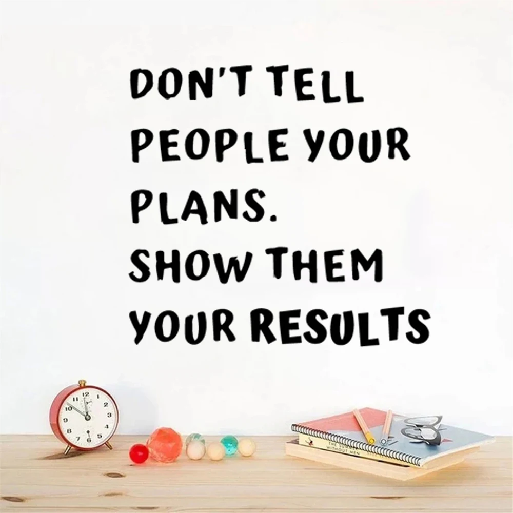 

Wall Stickers Don't Tell People Your Plans Quotes Murals Removable Vinyl Decals For Office Kids Room Decoration Poster HJ0707