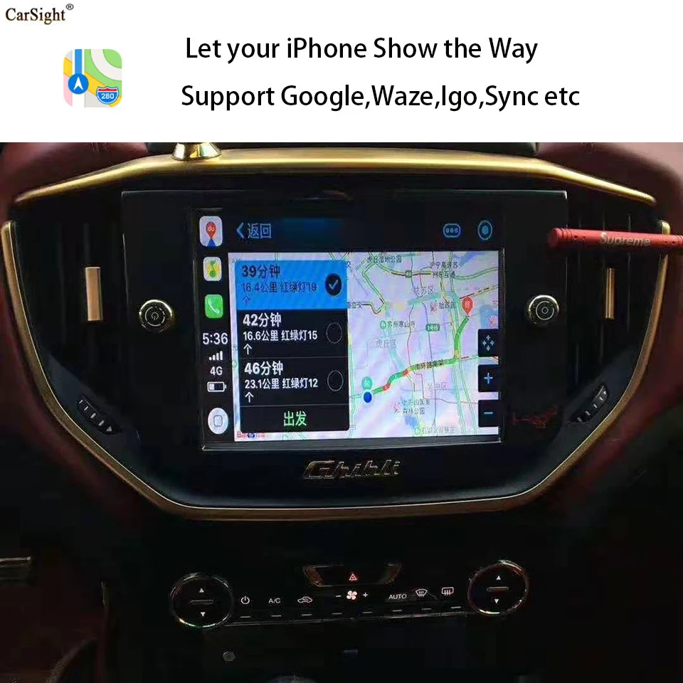 Apple / Android CarPlay для Maserati ghiдоступ Quattroporte сенсорный экран Заводская мультимедийная