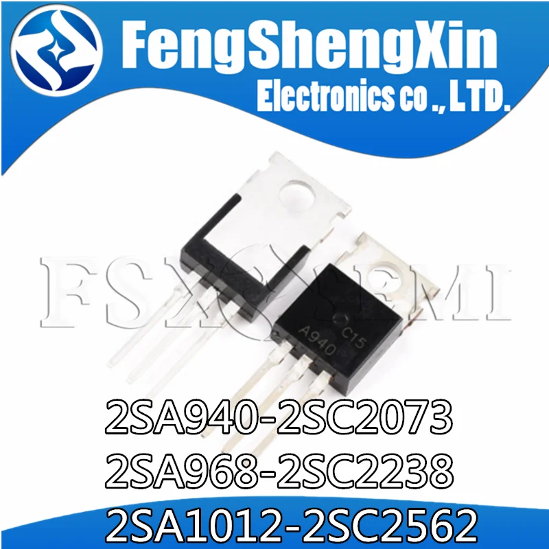 10 шт. 5 пар (5 2SA940 + 2SC2073 ) TO-220 A940 C2073 2SA968 2SC2238 )(5 2SA1012 2SC2562 C2238 | Электронные компоненты и