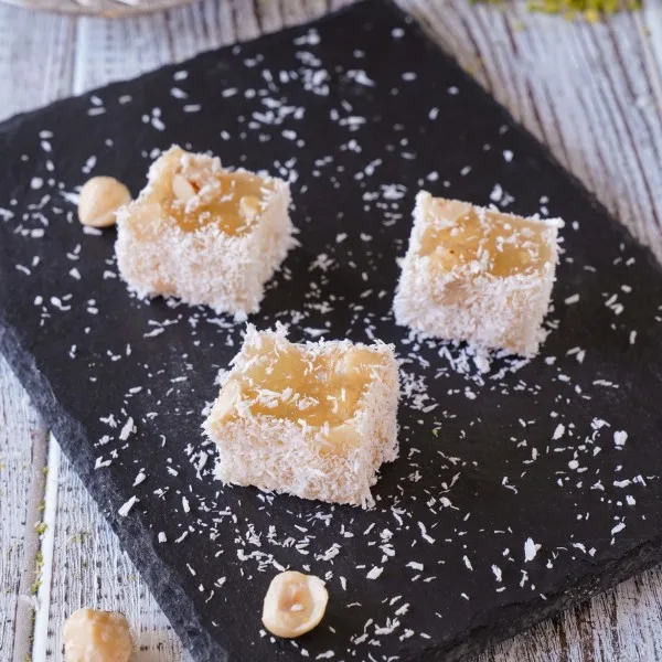 Кокосовое покрытие турецкий восторг с зерном орех источник энергии вкус