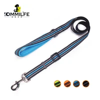 soft pad nylon dog leash reflective pet leash 88 130cm length durable adjustable dog training rope outdoor dog walking leash