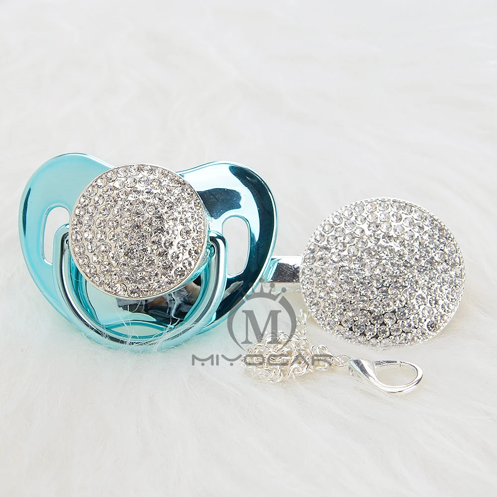 MIYOCAR Золотая красивая принцесса bling Серебряная «соска» и Соска-пустышка набор клипсов BPA бесплатно пустышка bling уникальный дизайн как