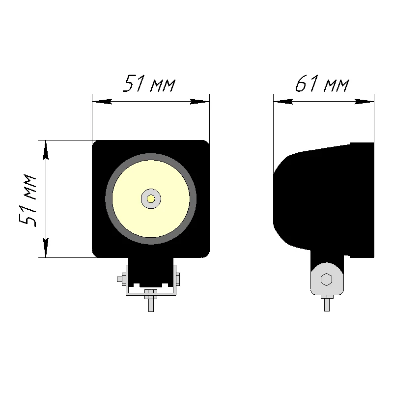 1 пара 10W 12 24V Светодиодные фары для Авто Автомобиль Внедорожник Грузовик Мотоцикл