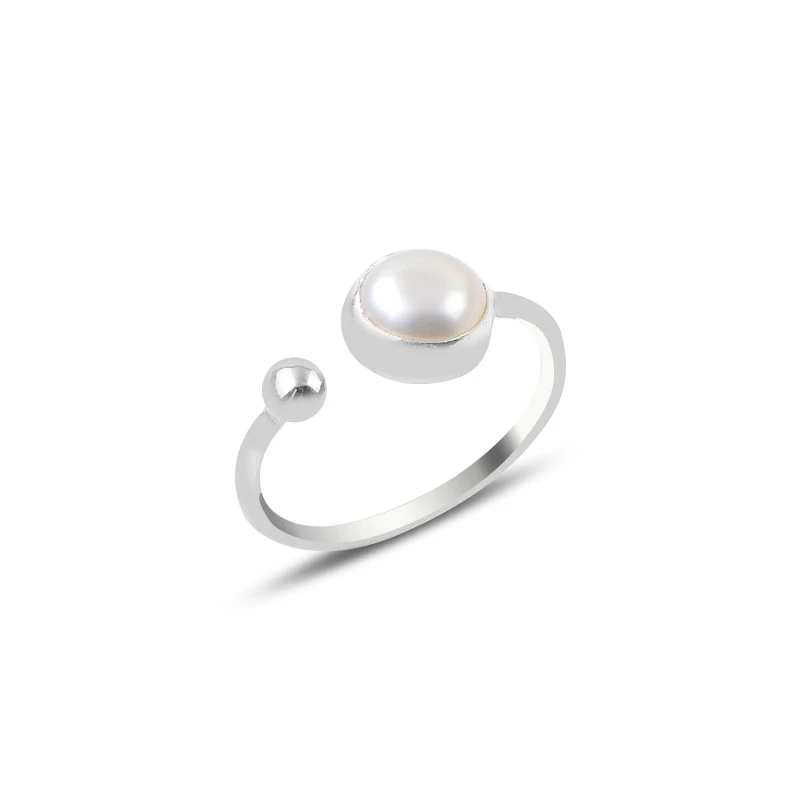 

Серебряное 925 пробы с жемчугом регулируемое кольцо