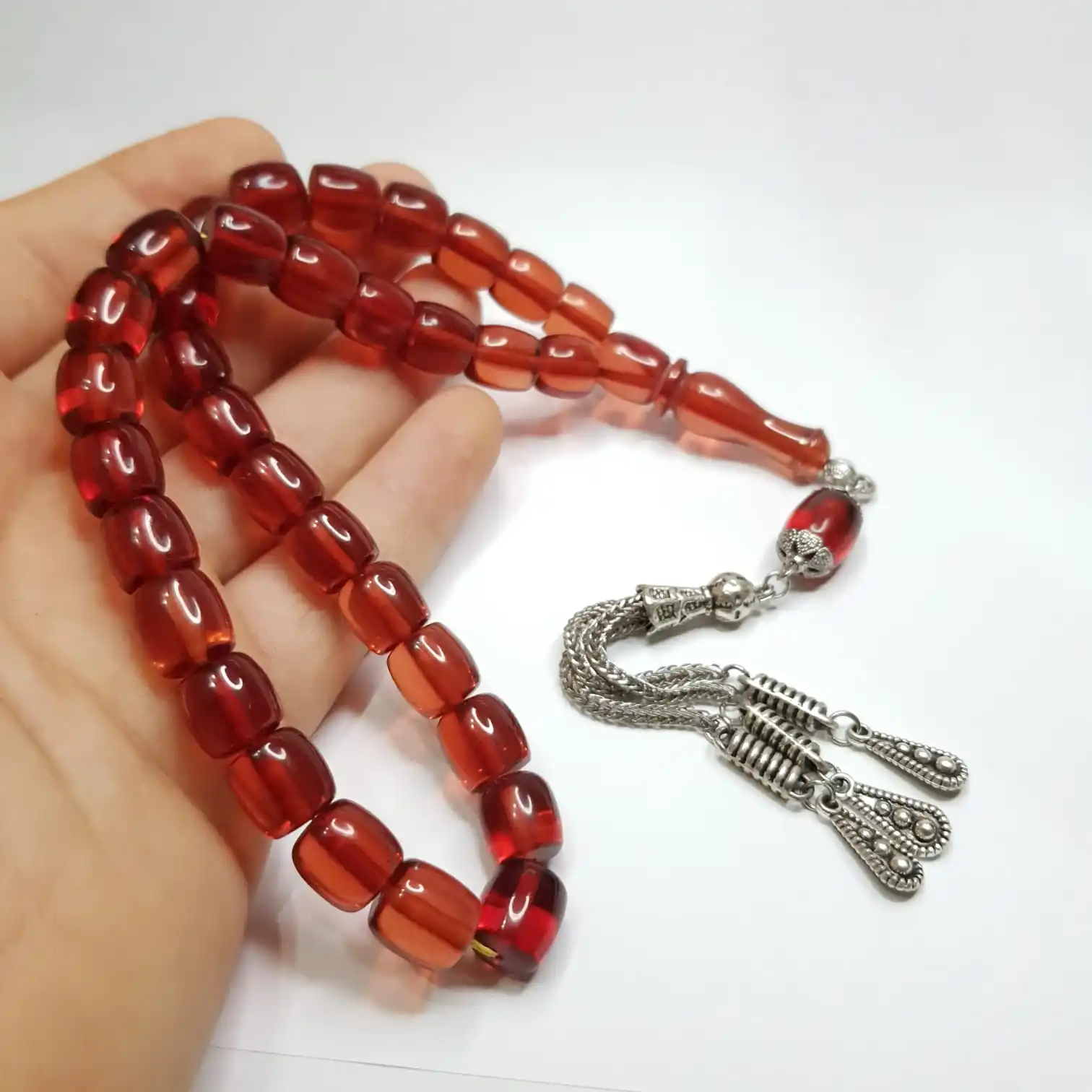 

Tasbih Rosary Bead Ring Squeezing Amber Does Not Tarnish Prayer Islamic Wedding Henna Hand Gift