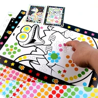 funny diy puzzle dot stickers for kids cute cartoon animal drawing mosaic sticker children early educational training toys gifts