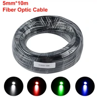 10m inner diameter 5mm black jacket pmma end glow plastic optic fiber cable for decorative lighting