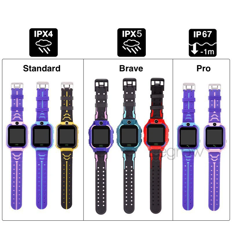 RU Version GPS 2G Умные часы для детей Smart Baby Watch Q12 Kids детские Водонепроницаемость |