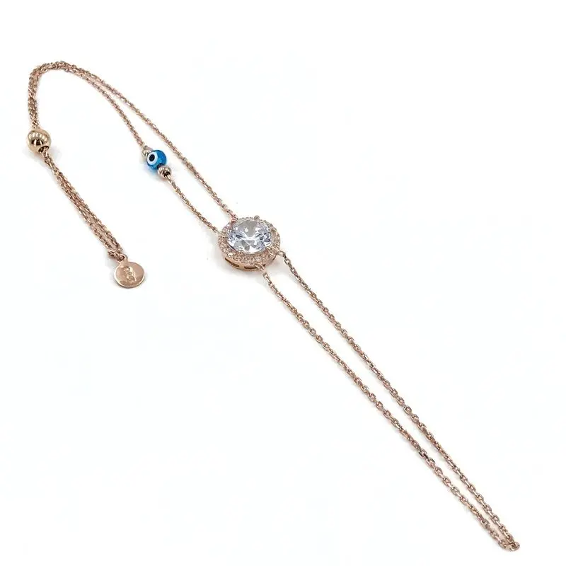 

Solitaire Evil eye bead Silver ahmeran Bracelet