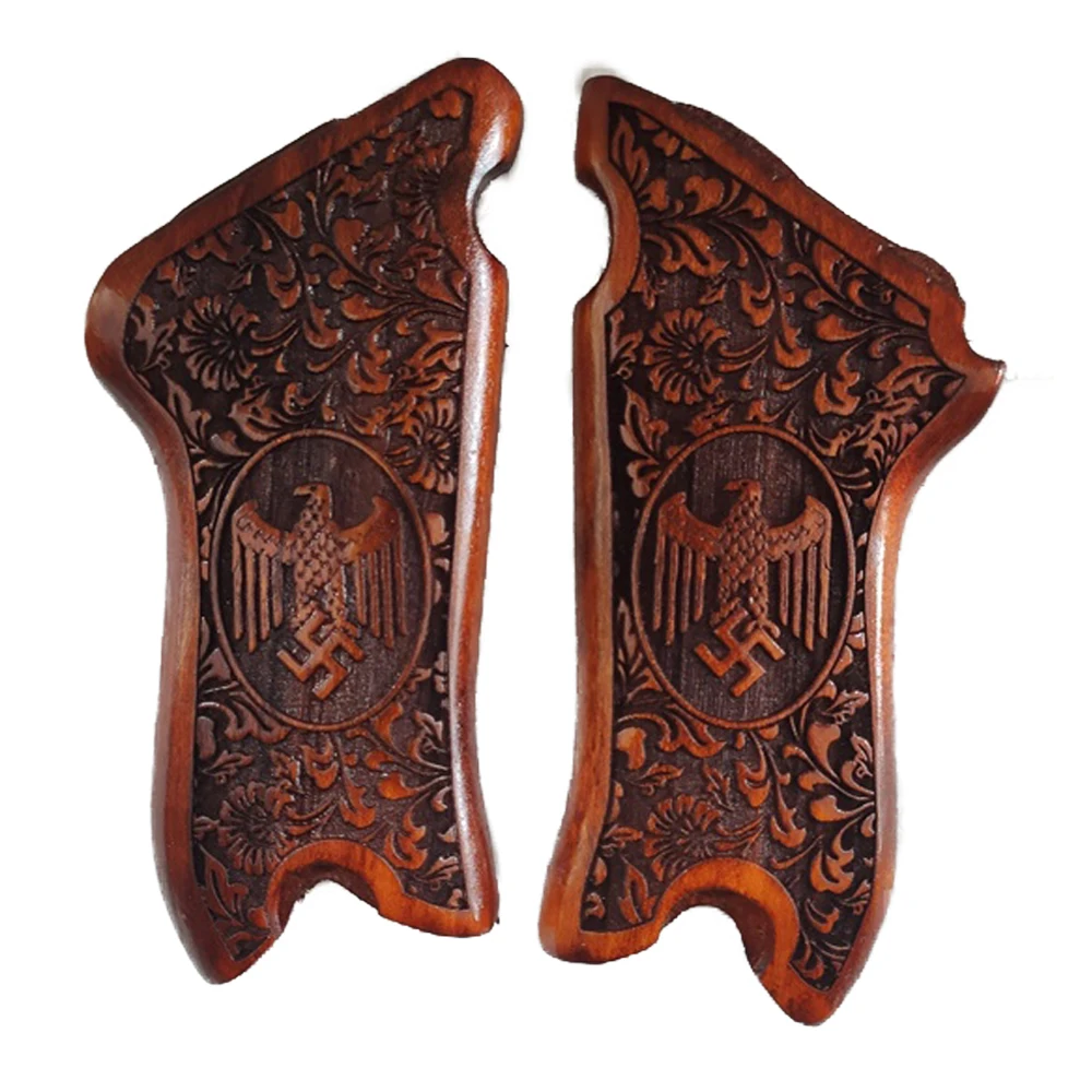 Ручка и чехол для Luger на заказ Лазерной резки древесина инкрустации Цанга Gun