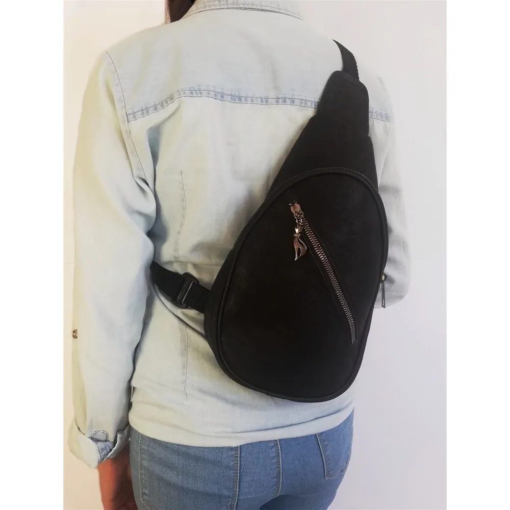 Siyah Kadın Çapraz Bel Ve Omuz Çantası