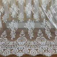 french eyelash chantilly lace fabric 150cm white black diy exquisite lace embroidery clothes wedding dress accessories