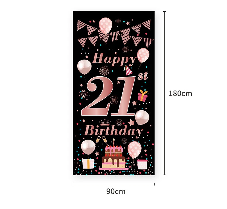 21th баннер на день рождения с фон официальная одежда для мальчиков и девочек