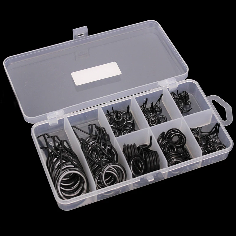 

75Pcs Fishing Rod Guides Rings Fishing Line Guides Eyes Sets Fish Gear Accessories Fishing Tackle Tools